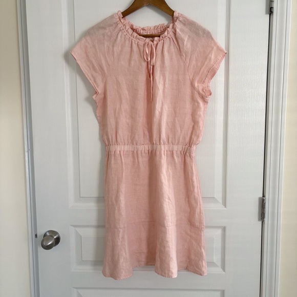 Cloth & Stone Linen Dress Small Peach - Picture 7 of 7